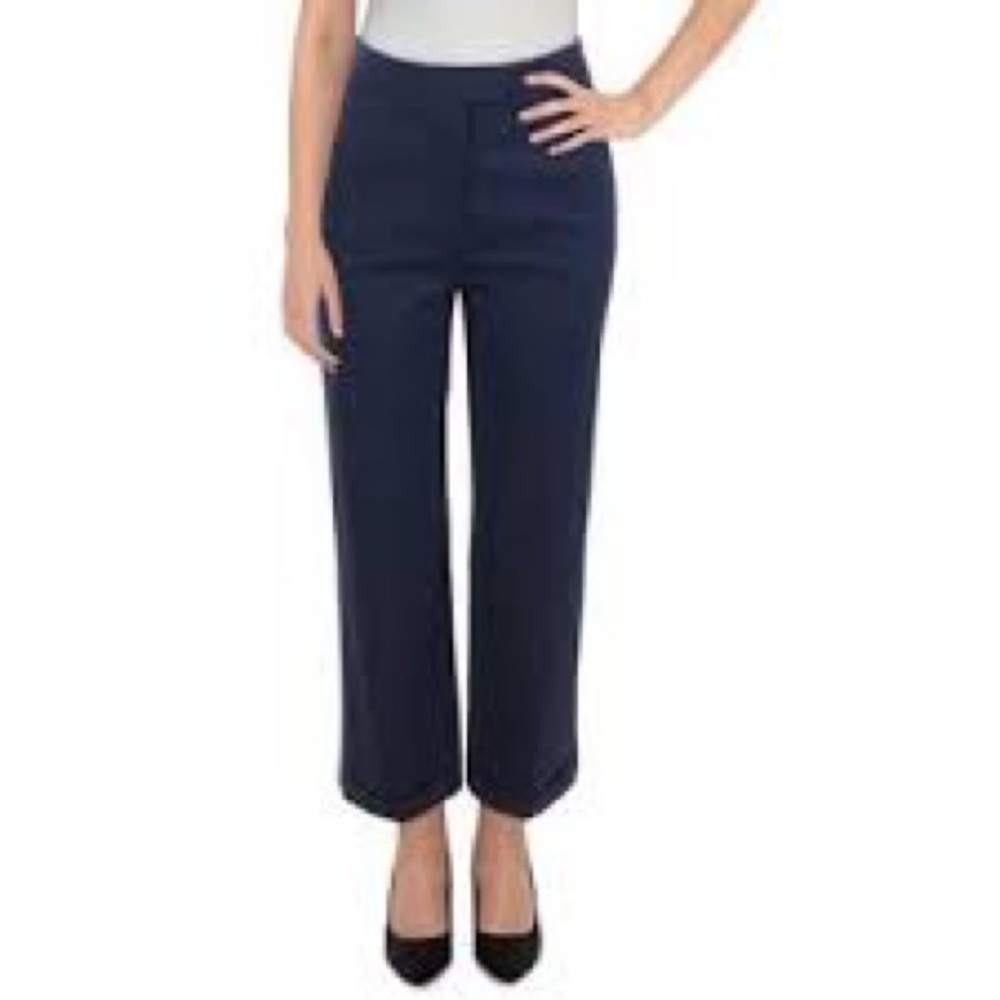 St. John Stretch Tropical Wool Cropped Pant With Bottom Cuff - Picture 2 of 10